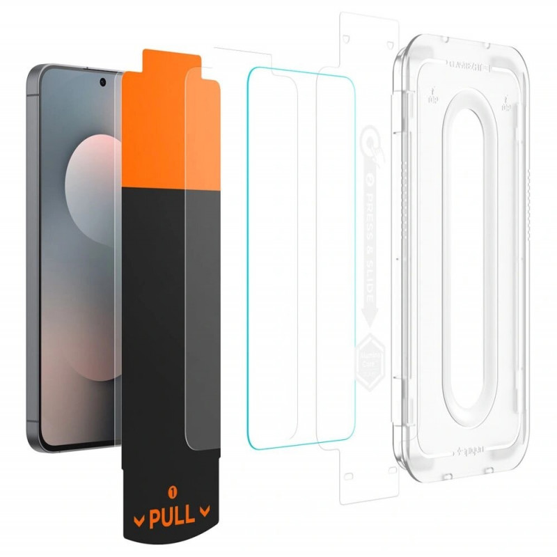 Spigen Glas.tR EZ Fit Pro gehard glas voor Samsung Galaxy S25 FE, transparant (2 st.)