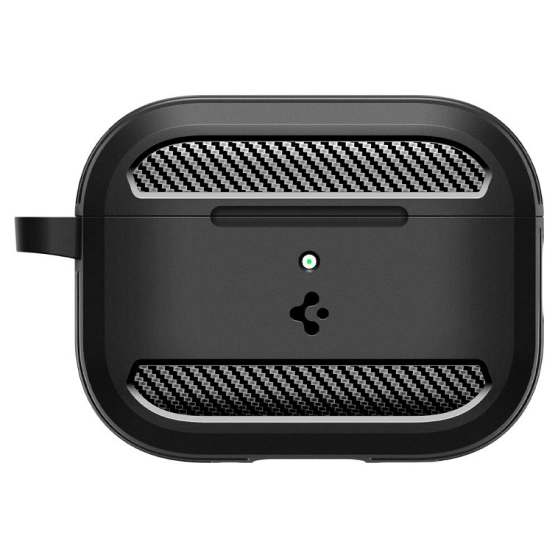 Spigen Rugged Armor ACS09822-hoesje voor Apple AirPods Pro 3, mat zwart
