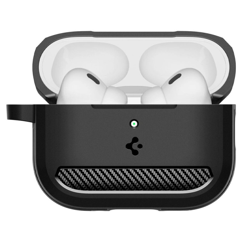 Spigen Rugged Armor ACS09822-hoesje voor Apple AirPods Pro 3, mat zwart
