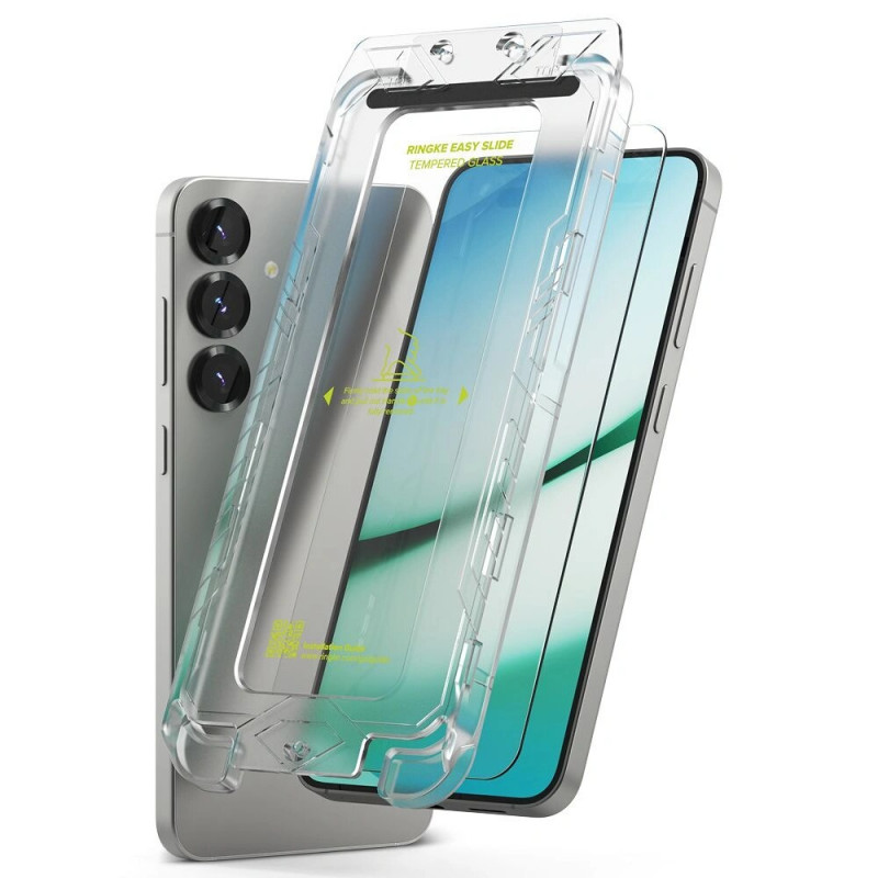 Ringke Easy Slide gehard glas voor Samsung Galaxy S24 / S25, transparant (2 stuks)