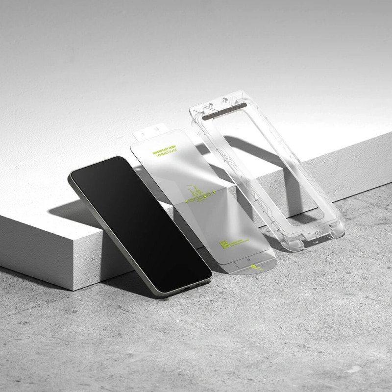 Ringke Easy Slide gehard glas voor Samsung Galaxy S24 / S25, transparant (2 stuks)