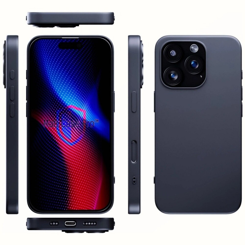 3MK Matt Case Pro voor Apple iPhone 16 Pro Max, zwart