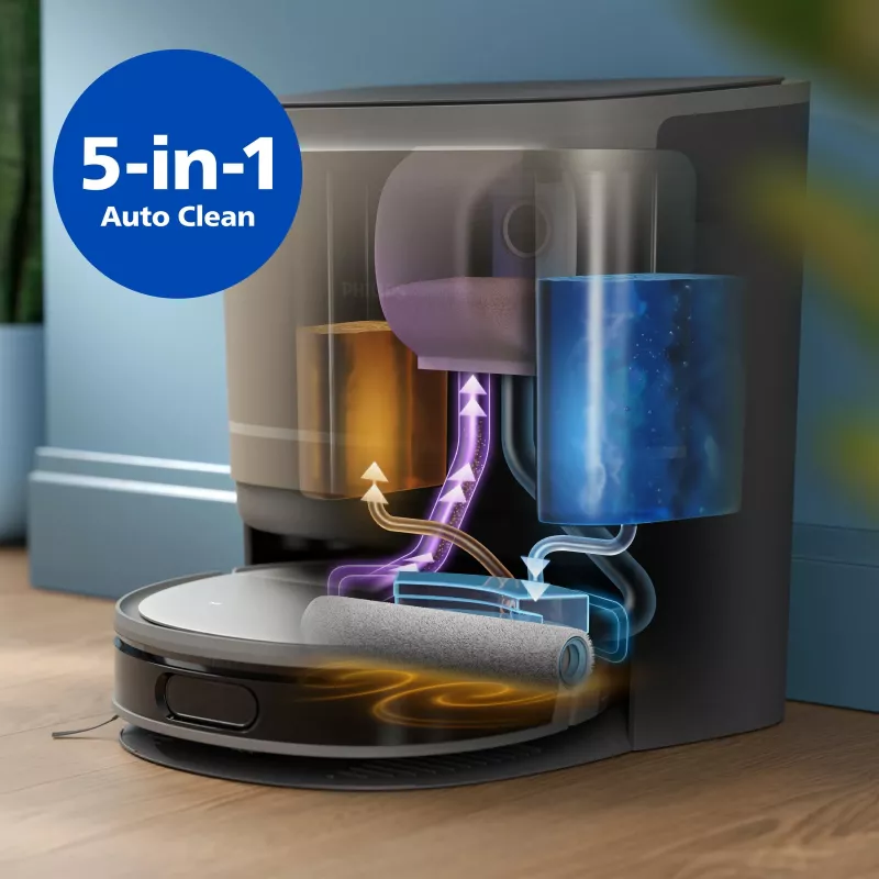 Philips HomeRun 9000 Series XU9100/10 Aqua robotstofzuiger, zwart