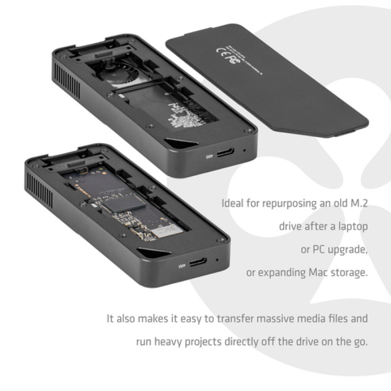 Club3D CAC-2510 M.2 NVMe SSD-behuizing met ventilator, USB4
