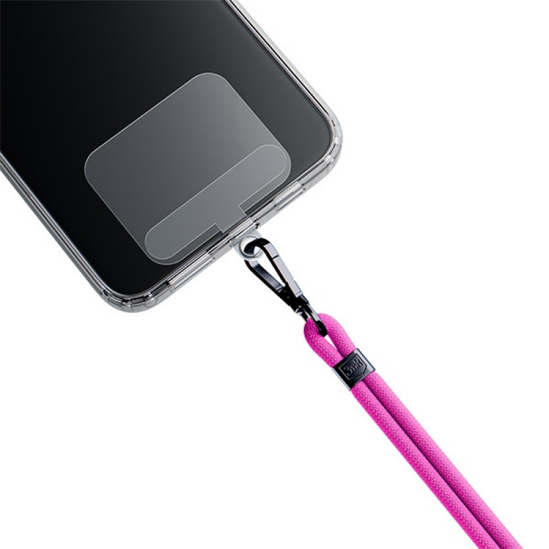 3MK EasyClip telefoonkoord, roze / zwart