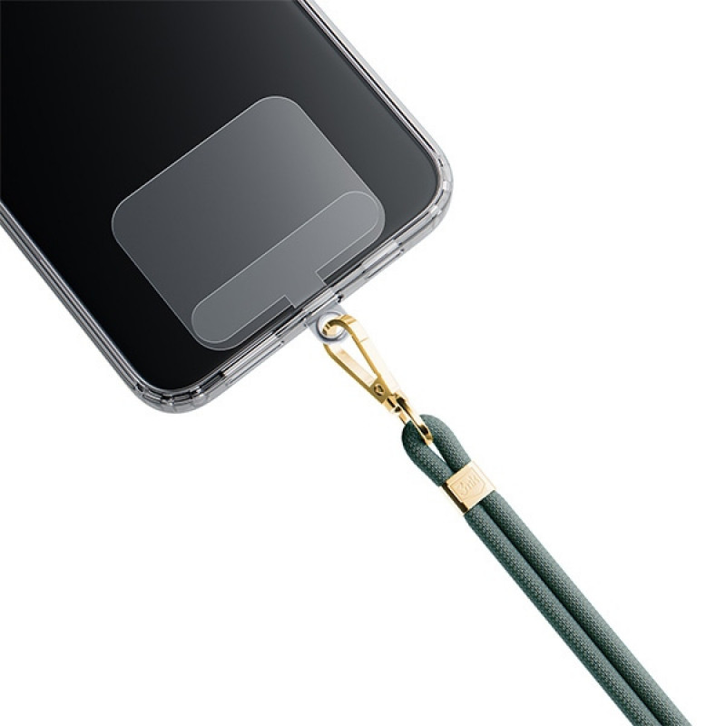3MK EasyClip telefoonkoord, donkergroen / goud
