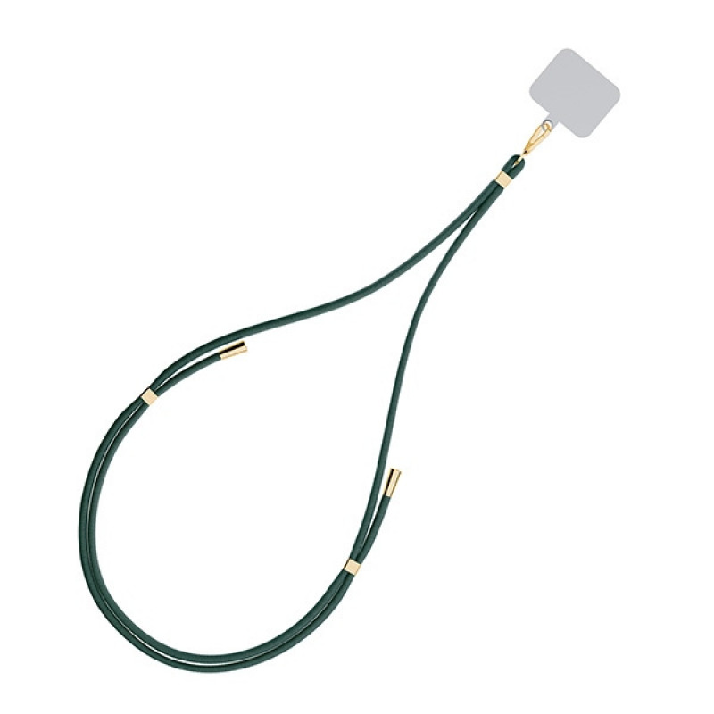 3MK EasyClip telefoonkoord, donkergroen / goud