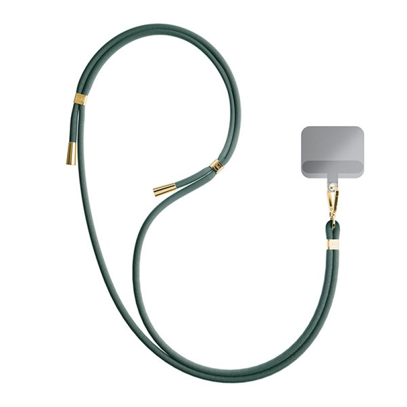3MK EasyClip telefoonkoord, donkergroen / goud