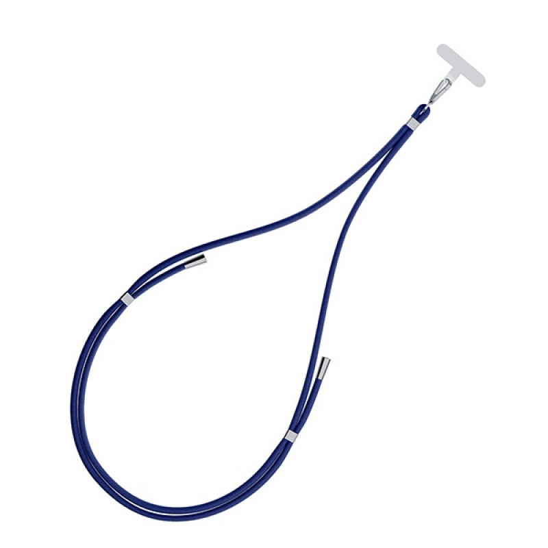 3MK EasyClip telefoonkoord, donkerblauw / zilver