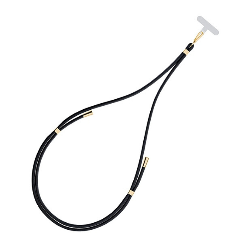 3MK EasyClip telefoonkoord, zwart / goud