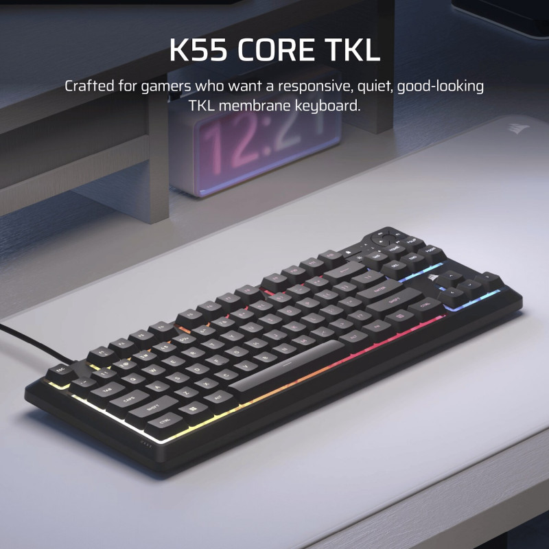 Corsair K55 CORE TKL RGB gamingtoetsenbord