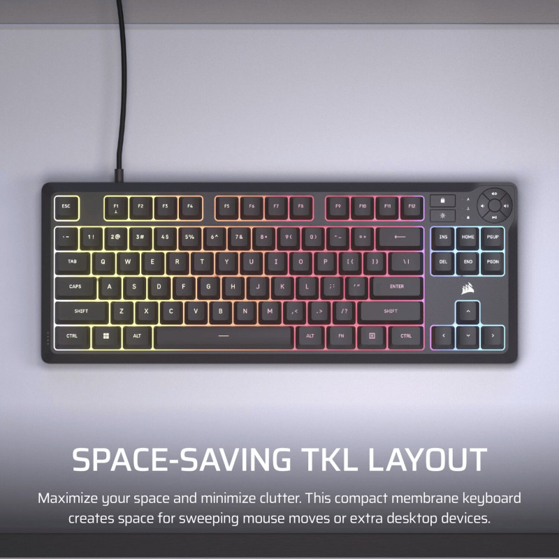 Corsair K55 CORE TKL RGB gamingtoetsenbord