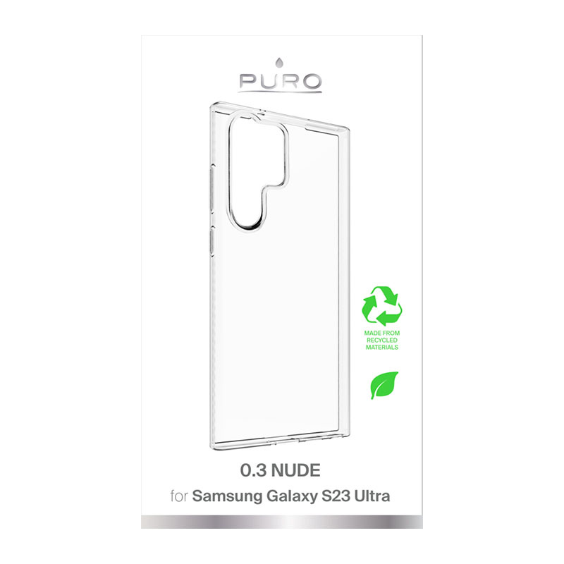 PURO 0.3 Nude hoesje voor Samsung Galaxy S23 Ultra, transparant