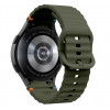 Tech-Protect Siliconen sportband THP3054 voor Samsung Galaxy Watch 4/5/5 Pro/6/7/FE, legergroen
