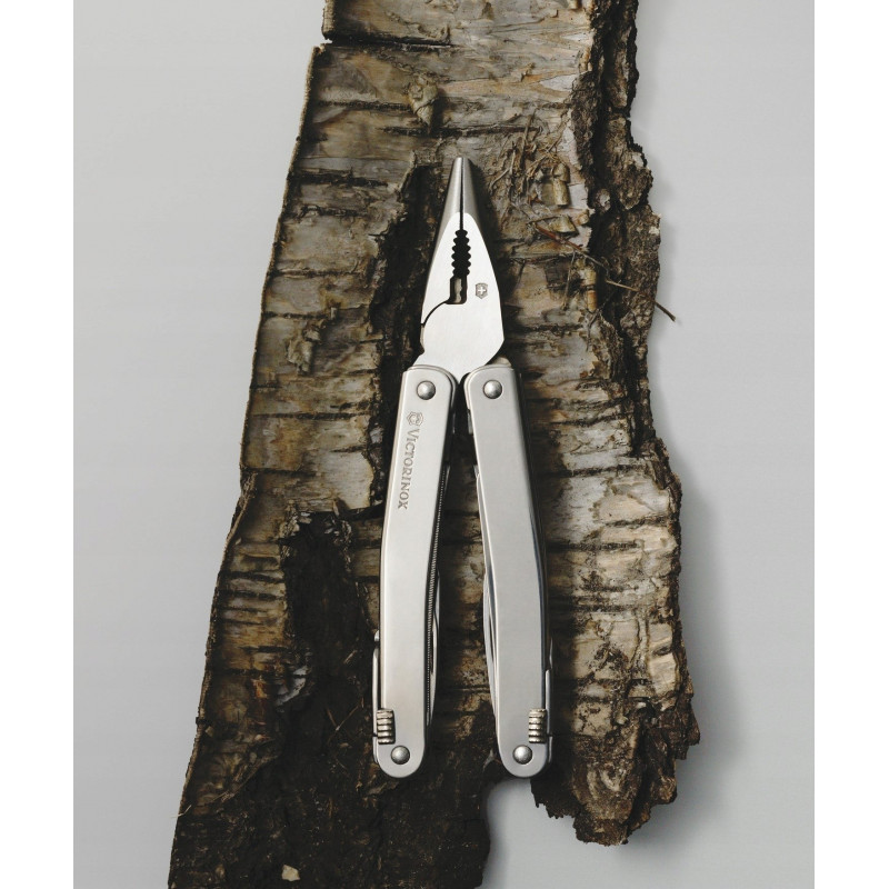 Victorinox Swiss Tool Spirit X Plus multitool, roestvrij staal, leer, 105 mm (3.0235.L)