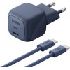 Belkin BoostCharge 30 W USB-C PD-oplader met PPS en 2 m USB-C-kabel (WCA008KQ2MBL-B6)