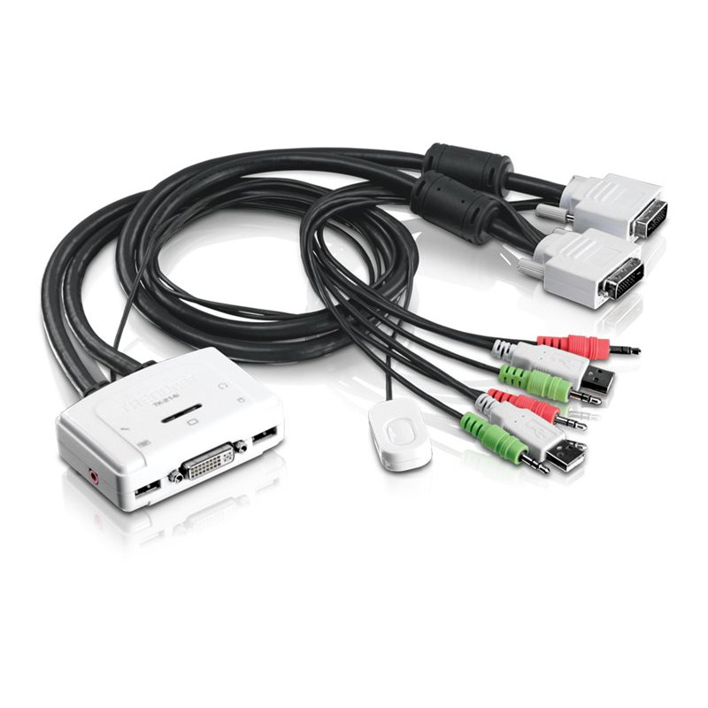TRENDnet TK-214i KVM-/audioswitch, 2 x KVM/audio