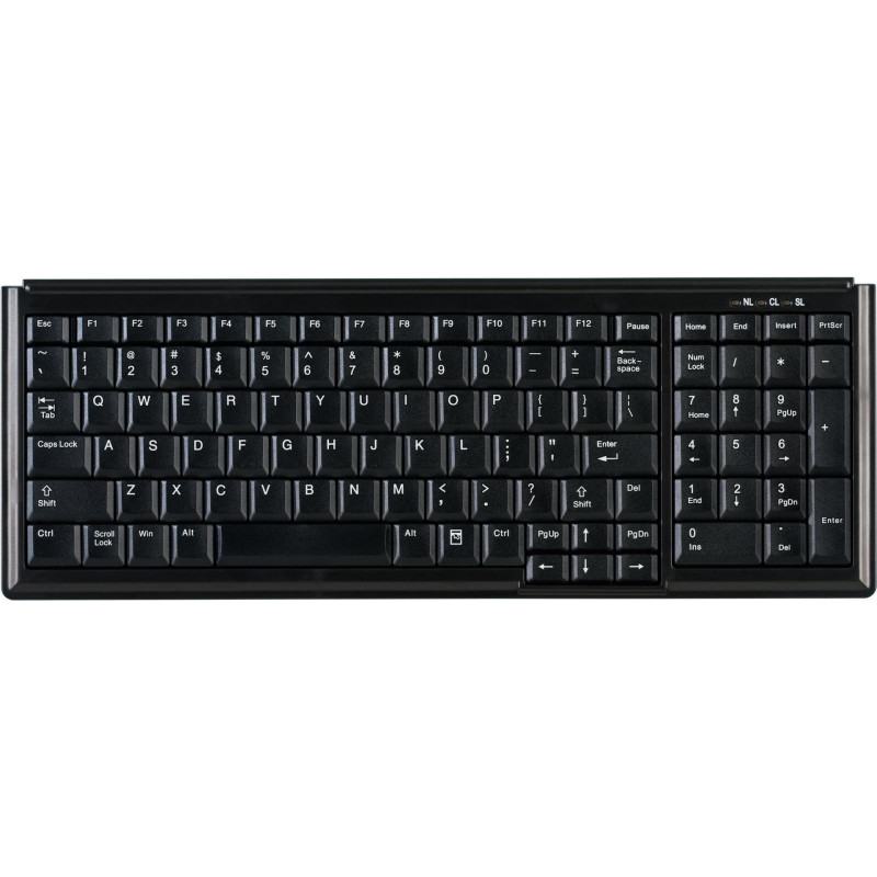 Active Key AK-7000-U-B/CH mini desktop-toetsenbord, bedraad, USB, Zwitserse layout, zwart