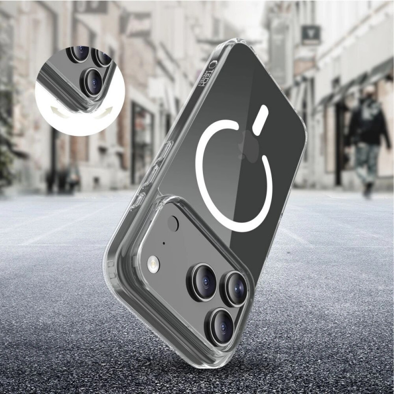 Tech-Protect Flexair Hybrid MagSafe-hoesje voor Apple iPhone 17 Pro, transparant