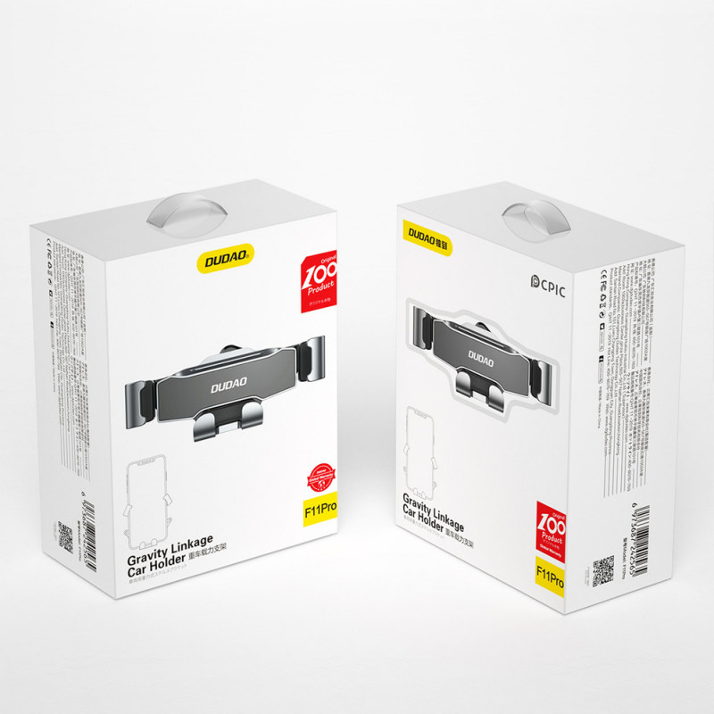 Dudao F11Pro zwaartekracht-smartphonehouder voor in de auto, zwart