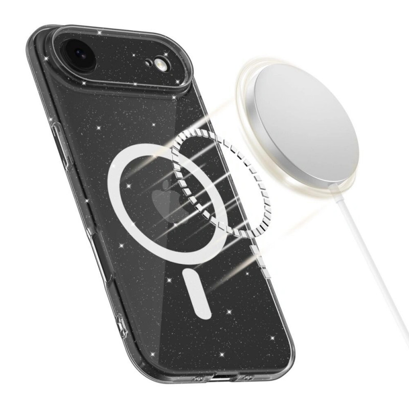 Tech-Protect FlexAir MagSafe-hoesje voor Apple iPhone Air, transparant glitter