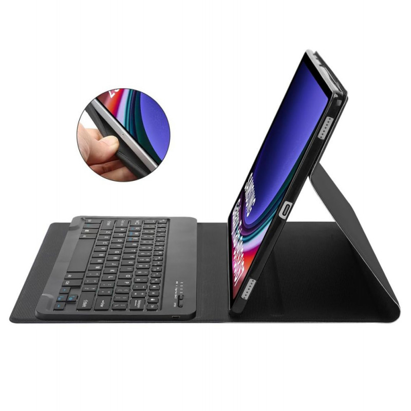 Tech-Protect SmartCase Pen Samsung Galaxy Tab S9 FE+ hoes met toetsenbord, Zwart