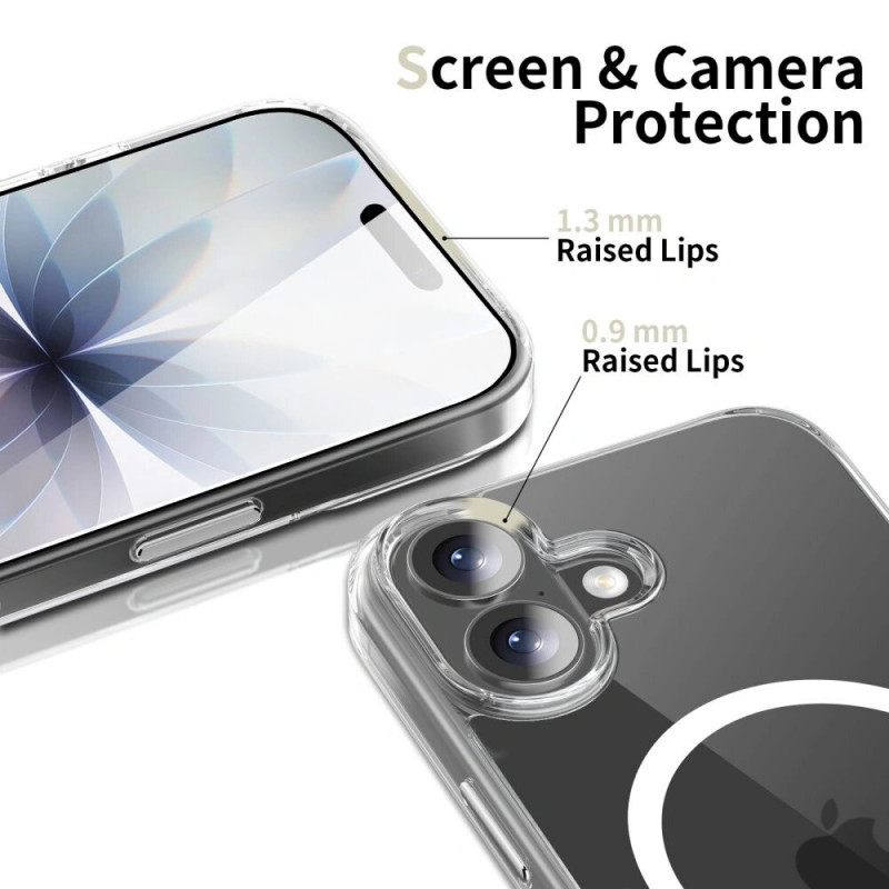Tech-Protect Flexair Hybrid CC MagSafe-hoesje voor Apple iPhone 17, transparant