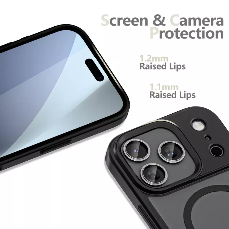 Tech-Protect Magmat MagSafe-hoesje voor Apple iPhone 17 Pro Max, mat zwart