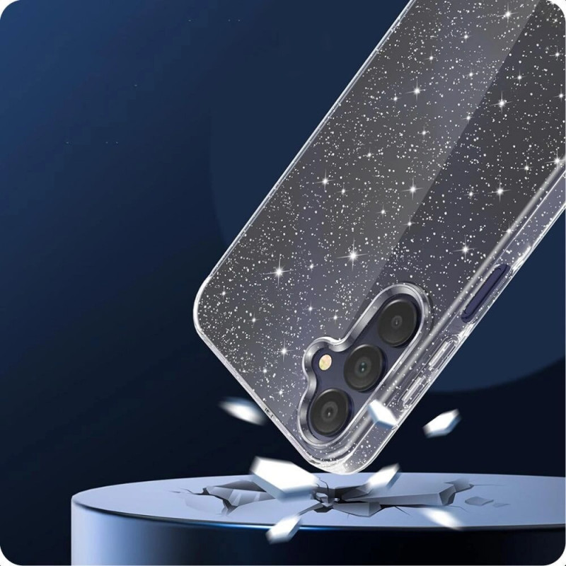 Tech-Protect FlexAir-hoesje voor Samsung Galaxy S25, transparant glitter