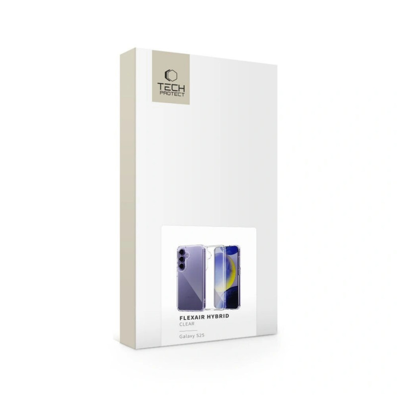 Tech-Protect Flexair Hybrid hoesje voor Samsung Galaxy S25, transparant