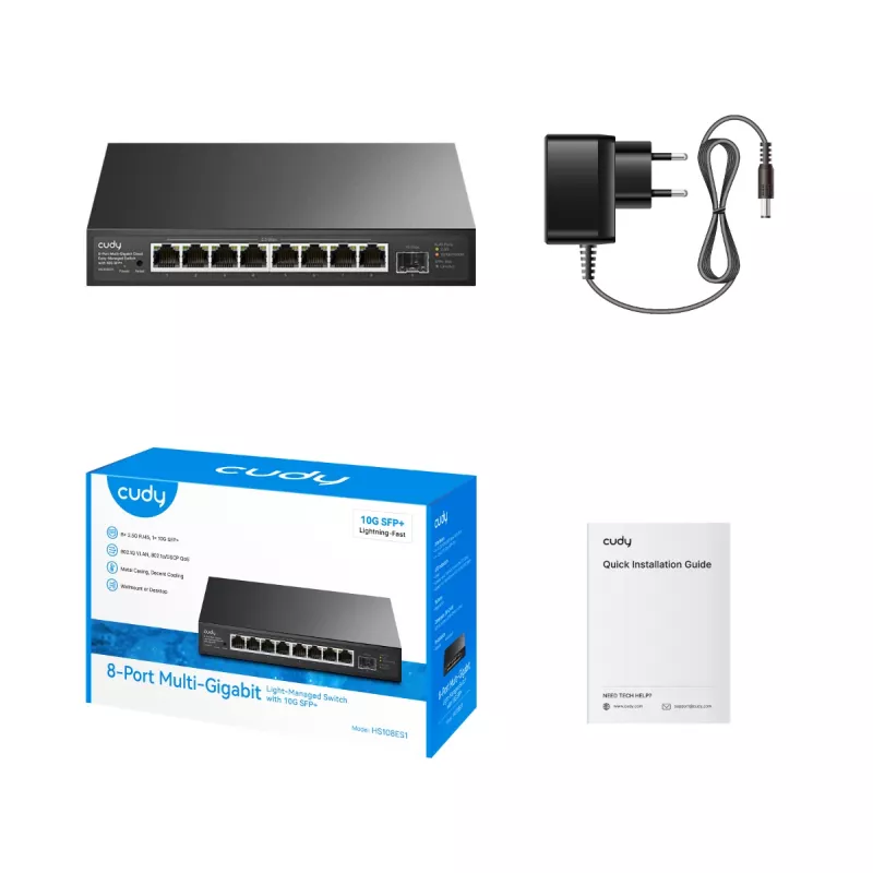 CUDY HS108ES1 8-poorts 2.5G licht beheerde switch met 10G SFP+