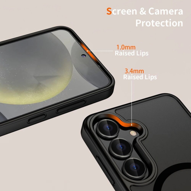 Tech-Protect Magmat MagSafe-hoesje voor Samsung Galaxy S25, mat zwart