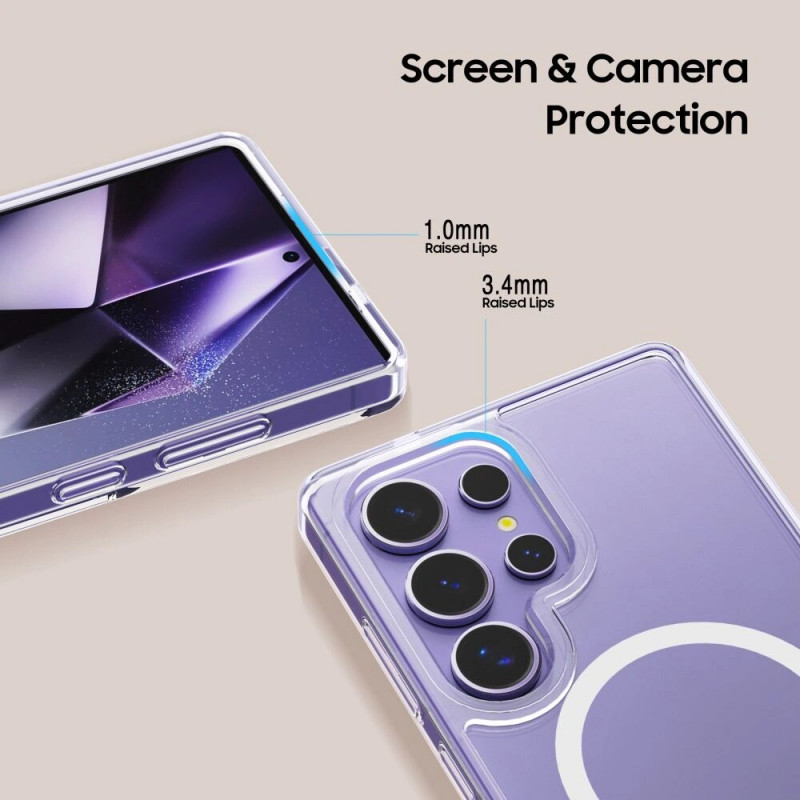 Tech-Protect Flexair Hybrid MagSafe-hoesje voor Samsung Galaxy S25 Ultra, transparant