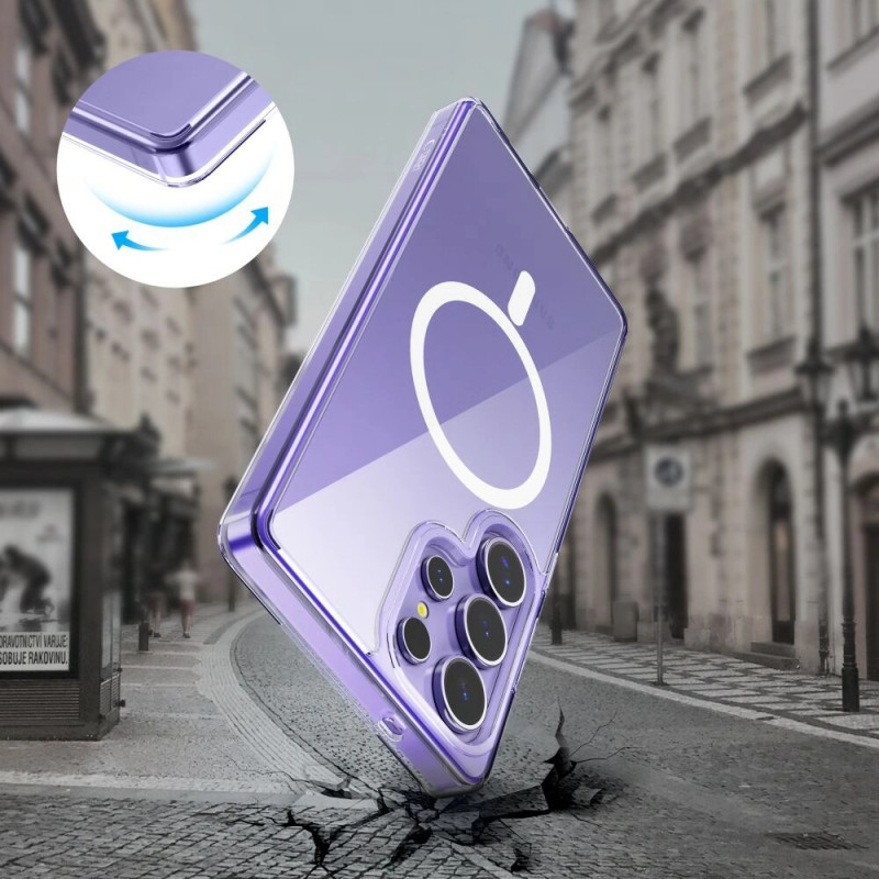 Tech-Protect Flexair Hybrid MagSafe-hoesje voor Samsung Galaxy S25 Ultra, transparant