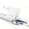 USAMS CC339 T76 45W GaN USB-C-oplader met SJ711 USB-C naar USB-C-kabel (1 m), wit