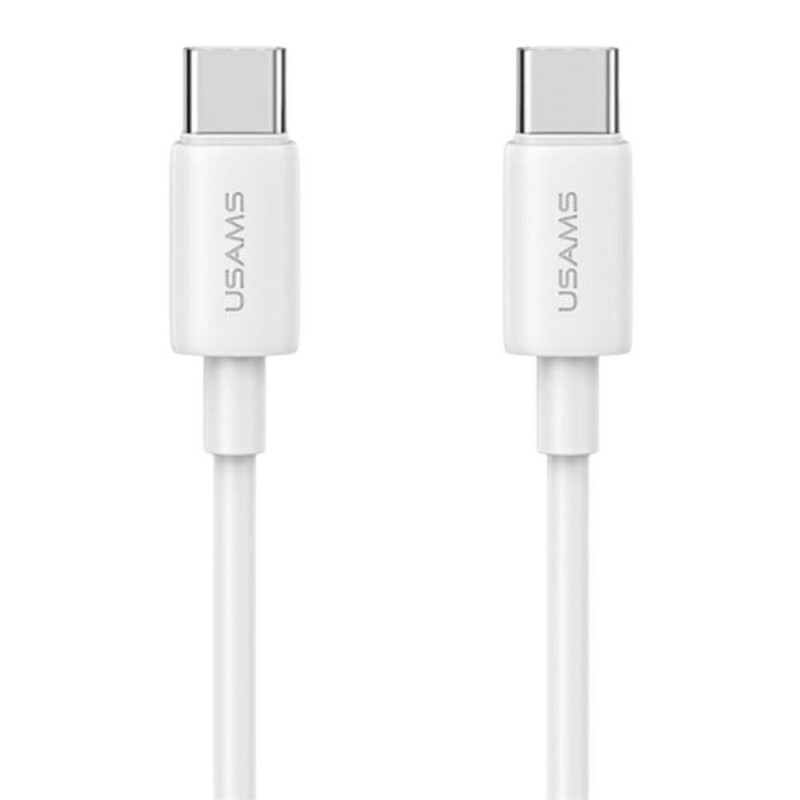 USAMS CC339 T76 45W GaN USB-C-oplader met SJ711 USB-C naar USB-C-kabel (1 m), wit