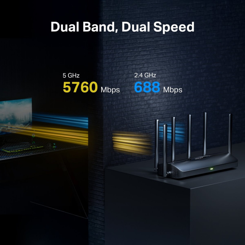 Mercusys MR37BE dual-band Wi-Fi 7-router, tot 6500 Mbps