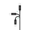 Ugreen US241 USB-C 2.0 naar USB-B printerkabel, 1 m, zwart