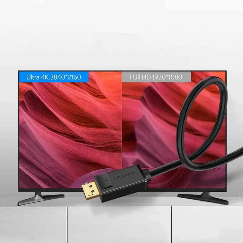 iLike Ugreen DP102 (10212) DisplayPort 1.2 naar DisplayPort 1.2 kabel, 4K, 3 m, zwart