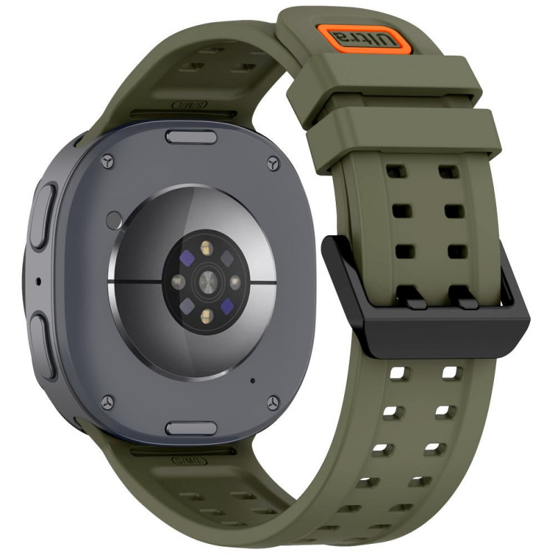 Tech-Protect Siliconen Air-band voor Samsung Galaxy Watch 8 / 9 / Classic 40 / 44 / 46 mm, olijfgroen