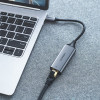 Ugreen CM199 USB-C naar RJ45 Gigabit Ethernet netwerkadapter, 1000 Mbps, grijs