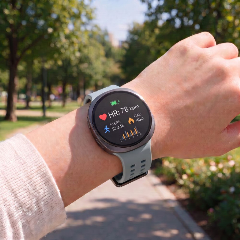Tech-Protect Siliconen Air-band voor Samsung Galaxy Watch 8 / 9 / Classic 40 / 44 / 46 mm, mistgrijs