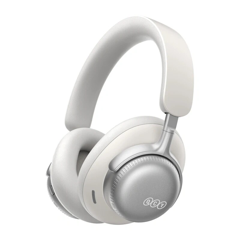 QCY H6 Ultra draadloze over-ear koptelefoon, adaptieve ANC, Bluetooth 6.0, wit