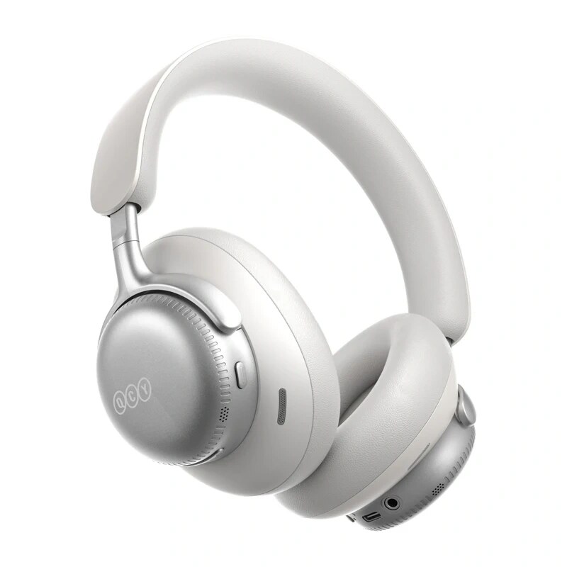 QCY H6 Ultra draadloze over-ear koptelefoon, adaptieve ANC, Bluetooth 6.0, wit