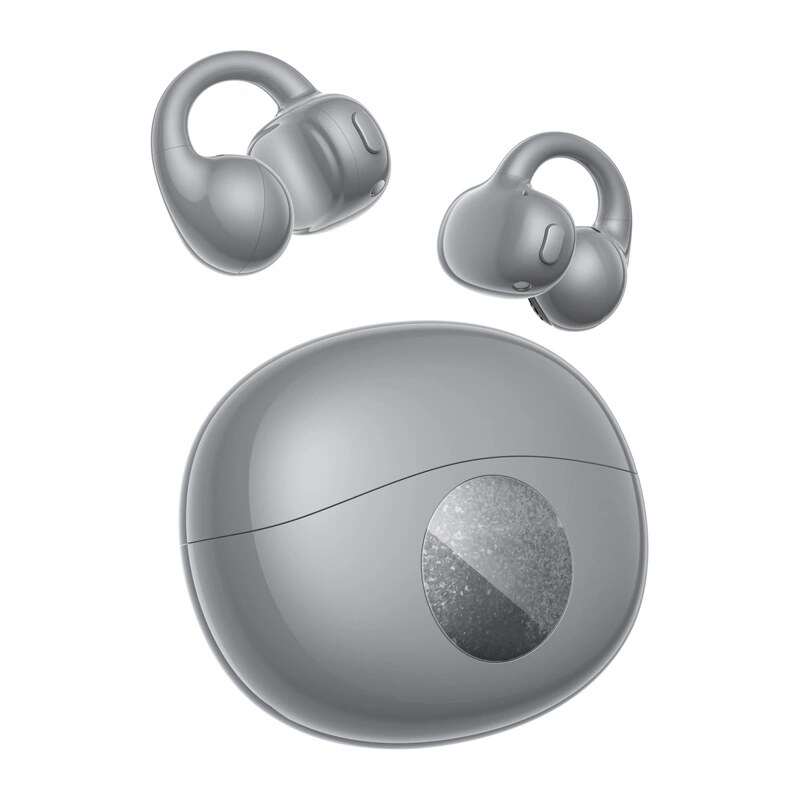 QCY Crossky C50i draadloze open-ear oordopjes, Bluetooth 6.0, grijs