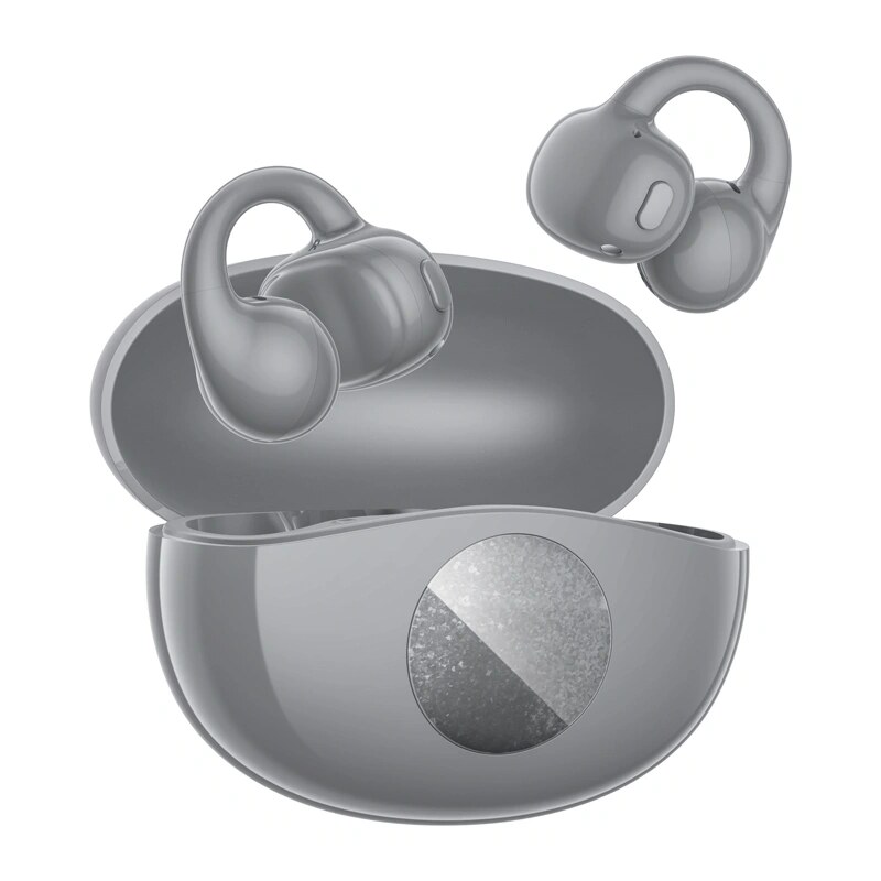 QCY Crossky C50i draadloze open-ear oordopjes, Bluetooth 6.0, grijs