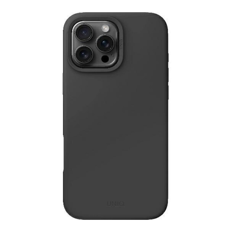 UNIQ Lino Hue-hoesje voor Apple iPhone 16 Pro, Magclick-opladen, antracietgrijs