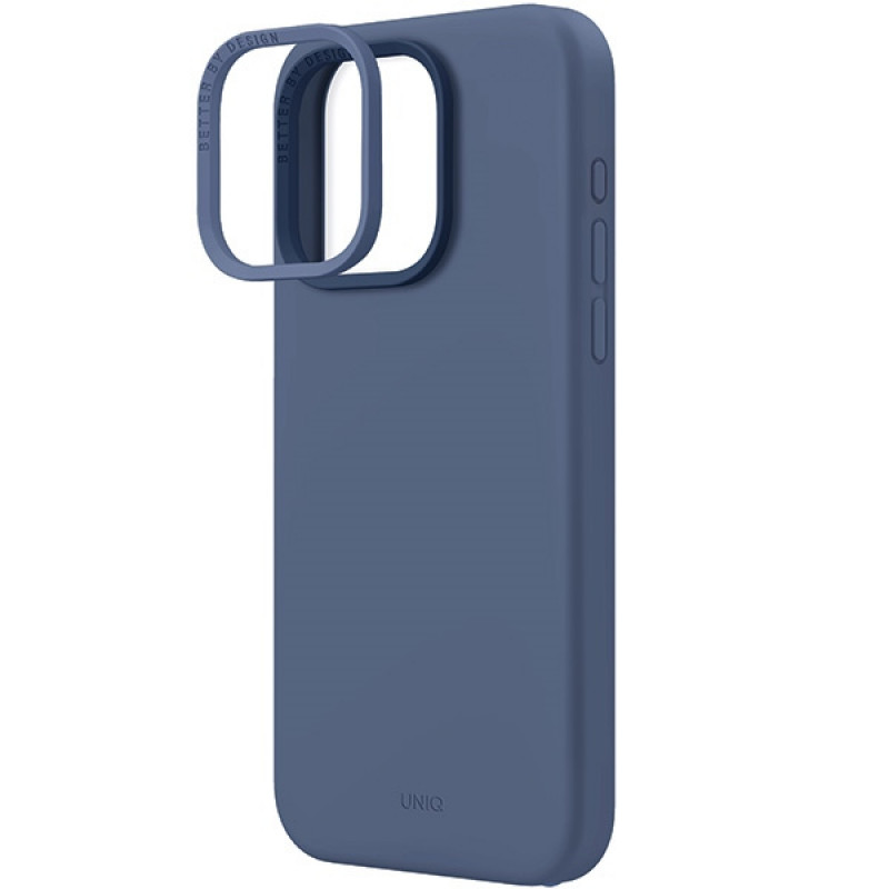 UNIQ Lino Hue Case voor Apple iPhone 15 Pro Max, MagClick Charging, marineblauw