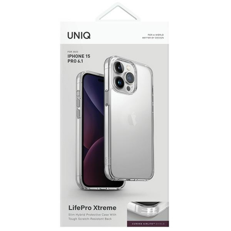 UNIQ LifePro Xtreme hoesje voor Apple iPhone 15 Pro, kristalhelder, transparant