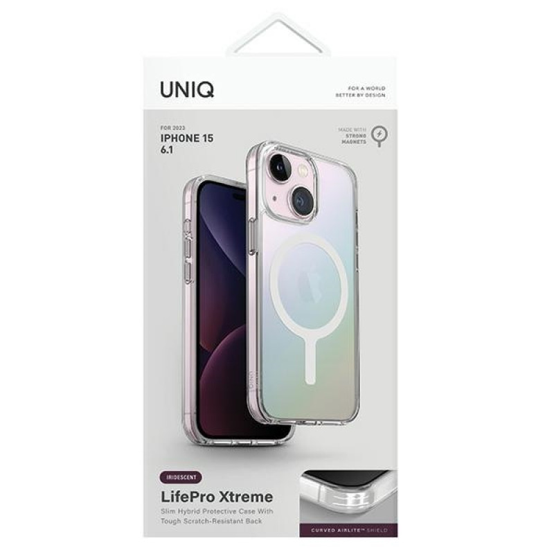 UNIQ LifePro Xtreme MagClick oplaadhoes voor Apple iPhone 15, iriserend